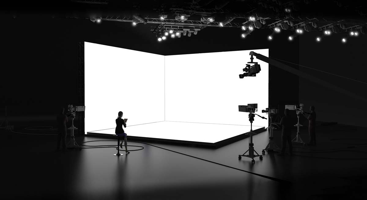Studio vitt och svart